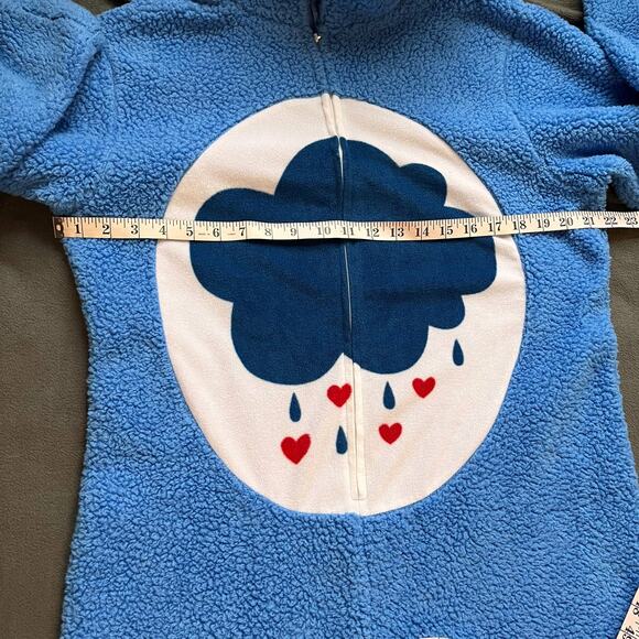 Care Bears Grumpy Bear Pajama Adult Sz Medium Blue Sleepwear Jumpsuit One Piece - Picture 6 of 10